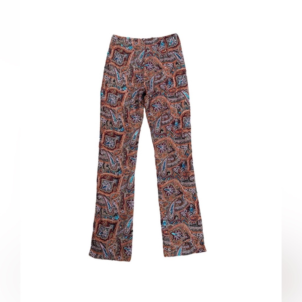 Cache Women's Vintage Sequined Boho Pants 100% Silk Size 2 - Picture 10 of 13